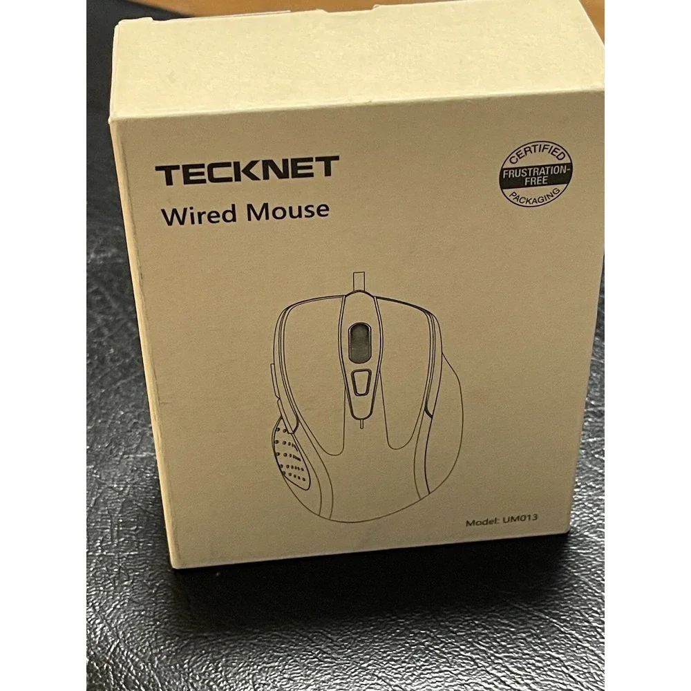 TECKNET mouse Wired USB connection 6Button Model UM013 Red